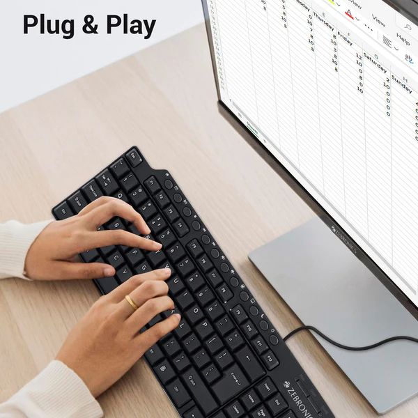 ZEBRONICS ZEB-KM2100 Multimedia USB Keyboard